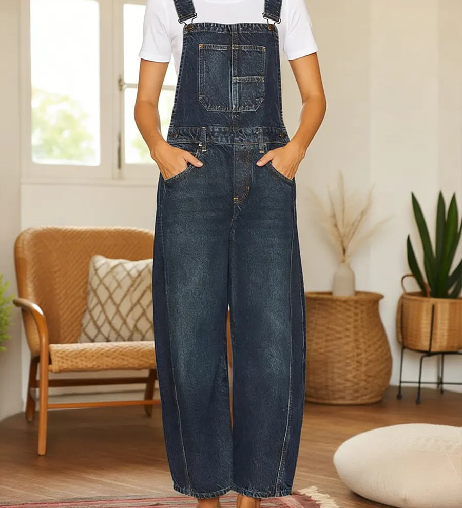 Nora™ | Mono denim para jardinería con bolsillos