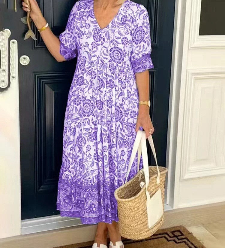 Keisha™ | Elegante escote en V con estampado floral