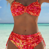 Elina™ | Bikini de estampado abstracto con tirantes finos