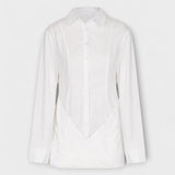 Indie - Vestidos plisados blancos con mangas largas