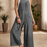 Solmira™ | Mono de denim holgado con tirantes