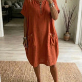 Pascale™ | Vestido maxi con cremallera frontal