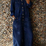 Noa™ | Mono de denim con escote de hombro descubierto