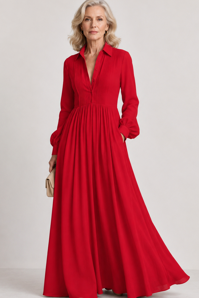 Lioren™ | Vestido Maxi de Caída Suave