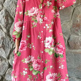 Mathilde™ | Vestido maxi floral artístico