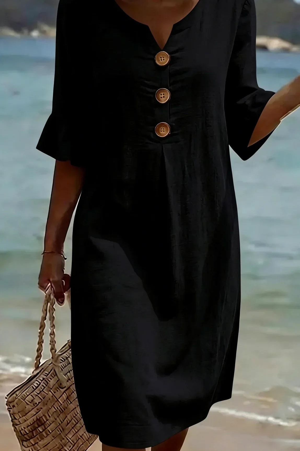 Radmila™ | Vestido de manga larga con textura