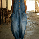 Julia™ | Mono de denim con tirantes ajustables
