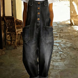 Julia™ | Mono de denim con tirantes ajustables