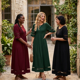 Aubrey™ | Vestido midi que alisa la barriga y favorece la silueta