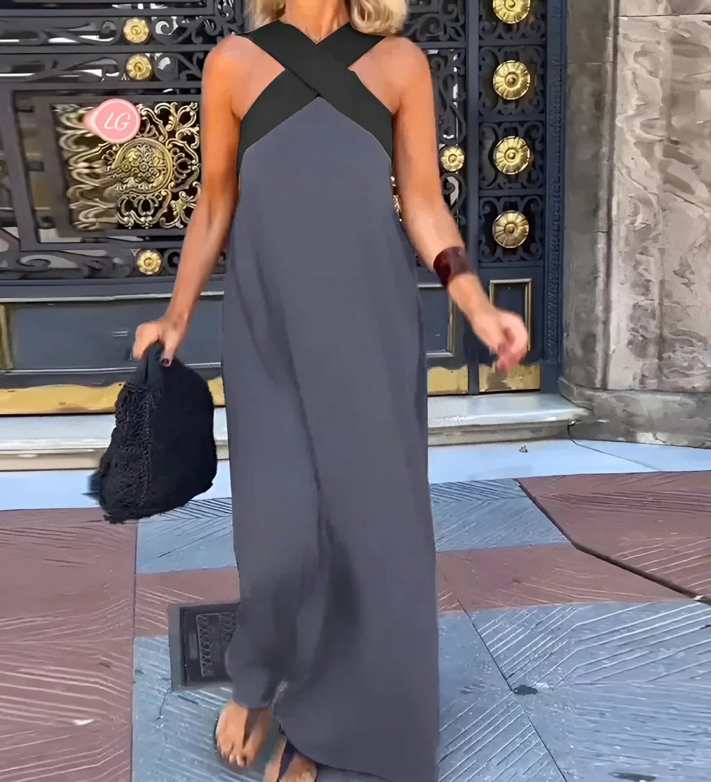 Marta™ | Vestido maxi cruzado por delante