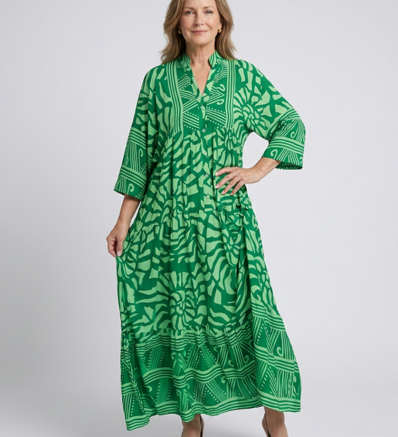 Marielle™ | Vestido Midi con Botones en la Delantera